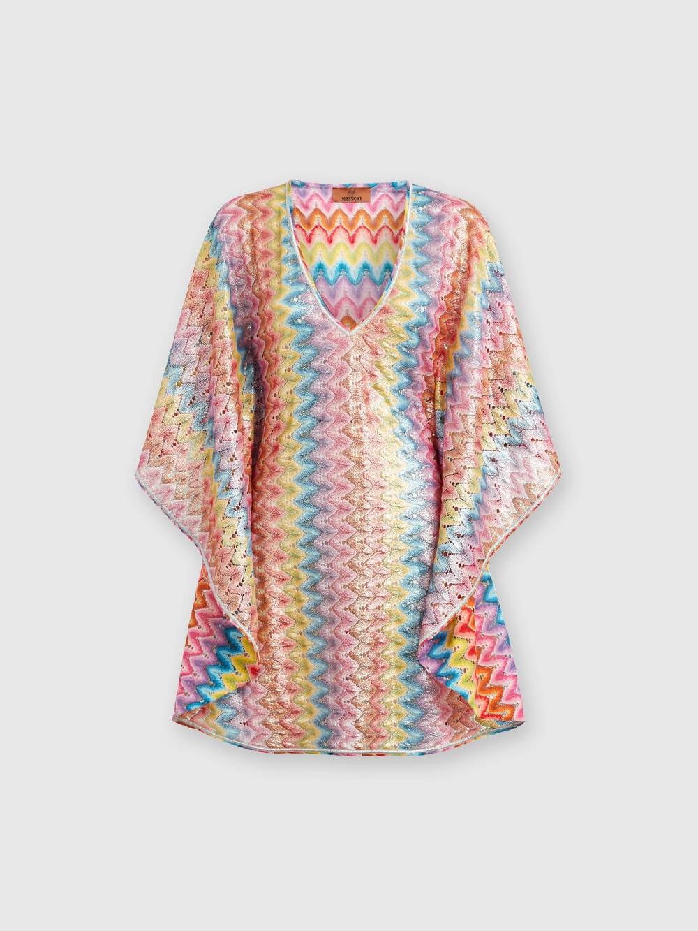 Missoni Caftano copricostume corto in pizzo spalmato Fino al 65% di sconto