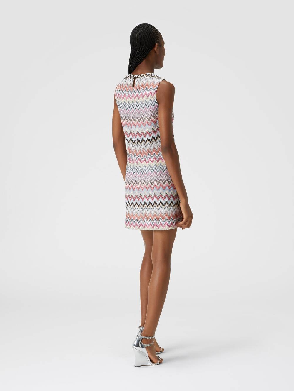 Missoni Mini-abito in misto viscosa lamé zig zag Convenienza