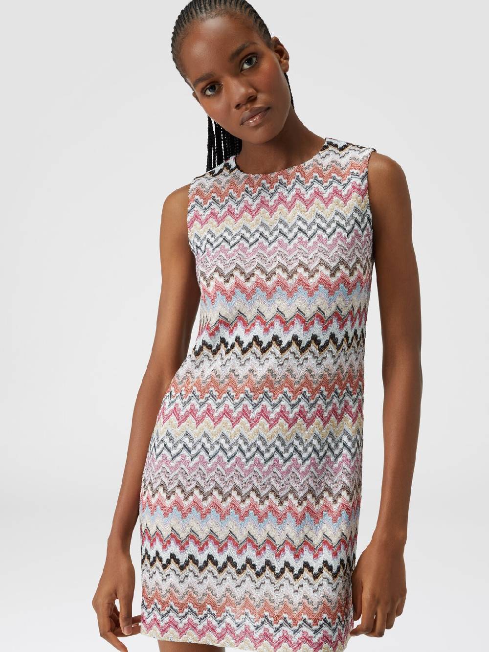 Missoni Mini-abito in misto viscosa lamé zig zag Convenienza
