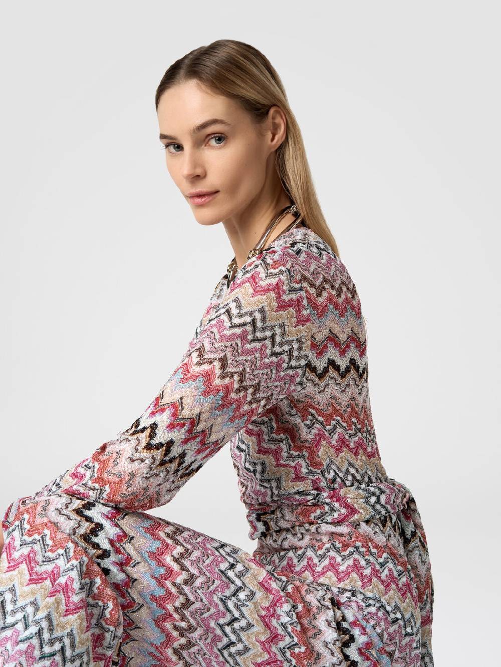 Missoni Tuta lunga in viscosa lamé zig zag Novità