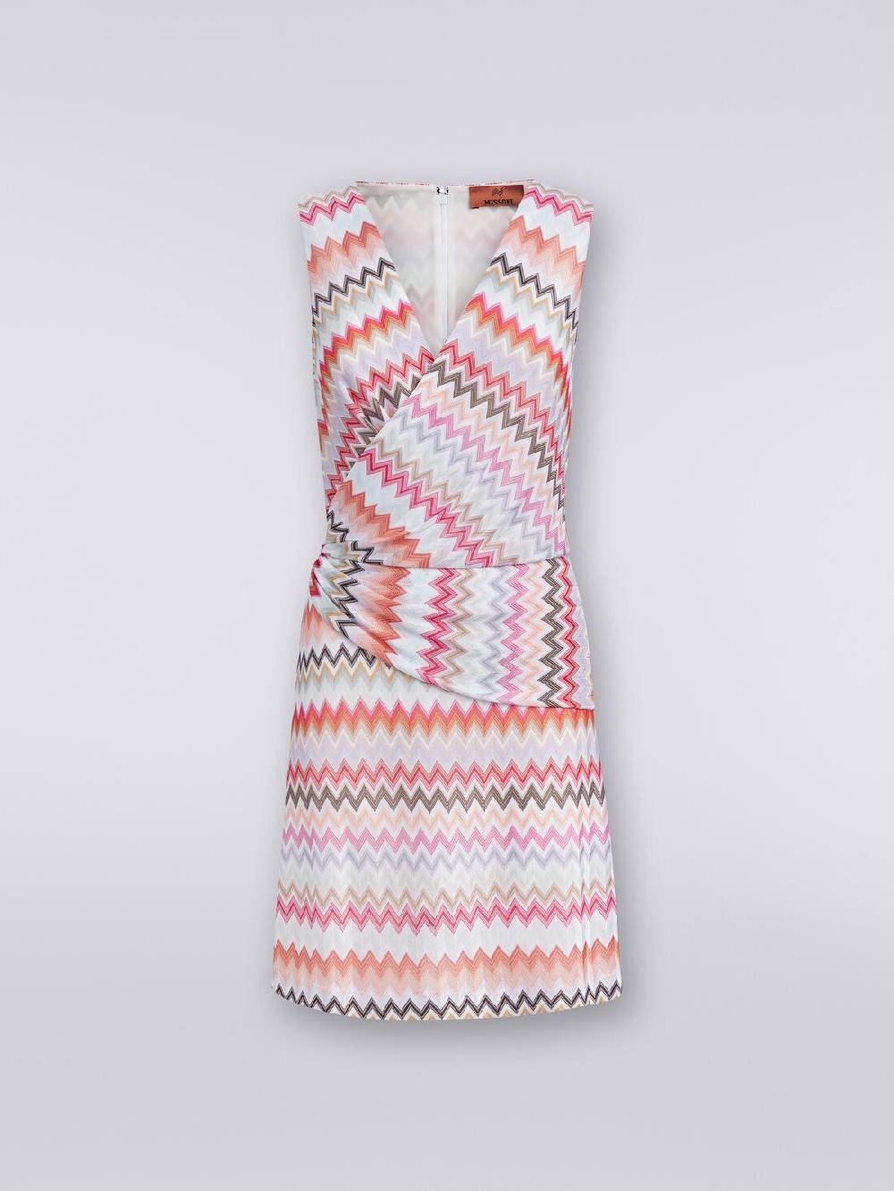 Missoni Mini-abito con scollatura a V in cotone e viscosa zig zag Offerta