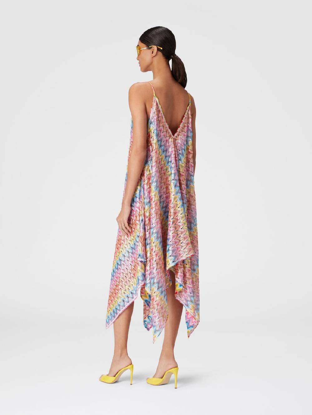 Missoni Abito copricostume a foulard in pizzo spalmato Vendita Calda