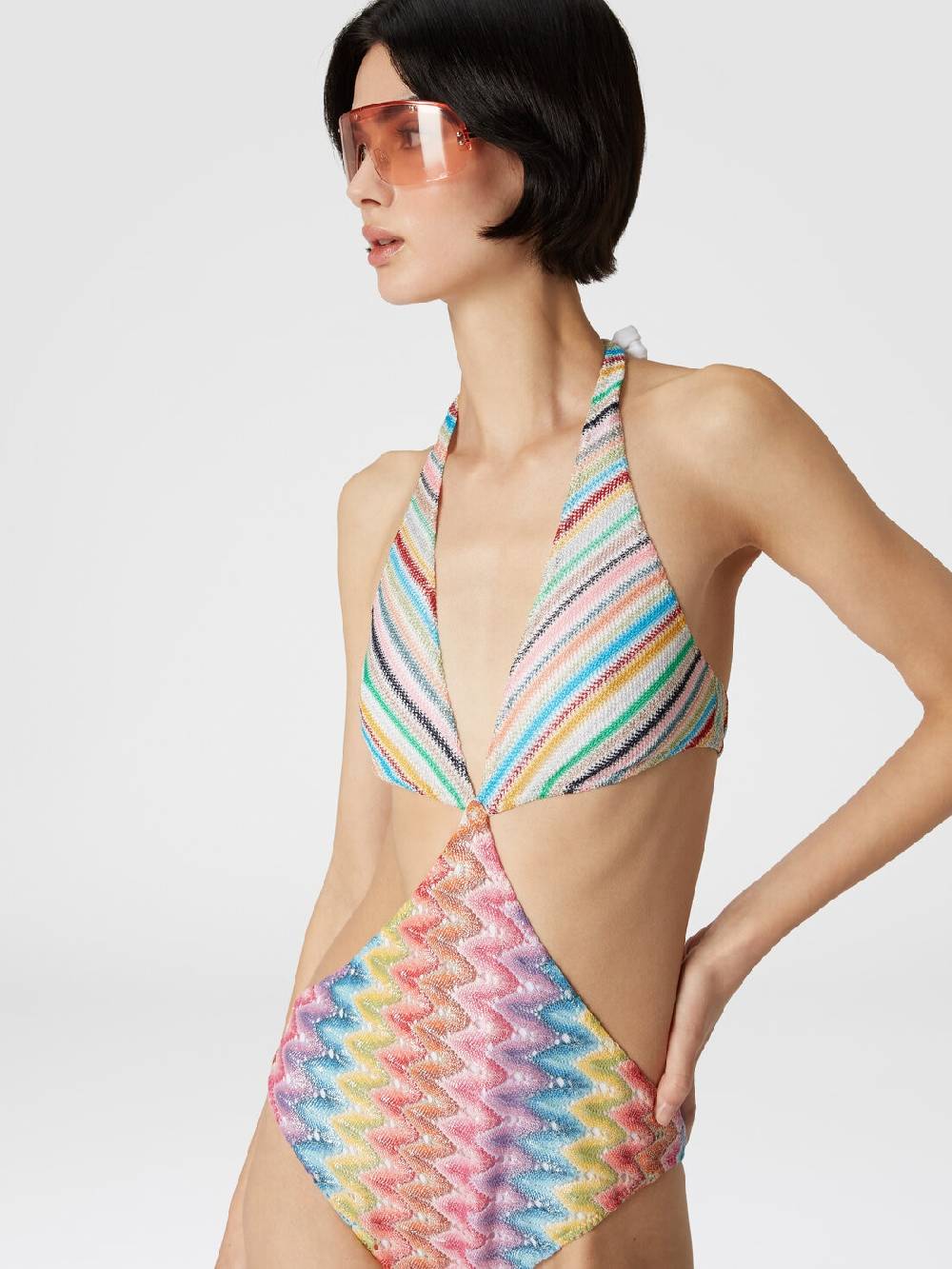 Missoni Costume intero patchwork con dettagli cut out Duty-free