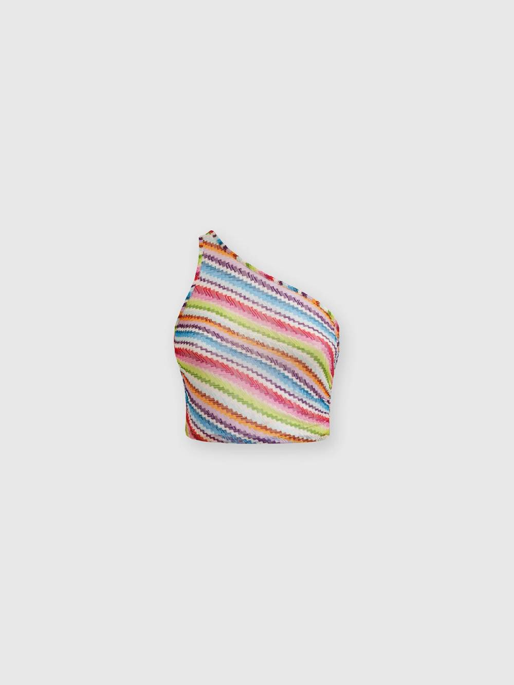 Missoni Crop top monospalla con arricciatura laterale 2025