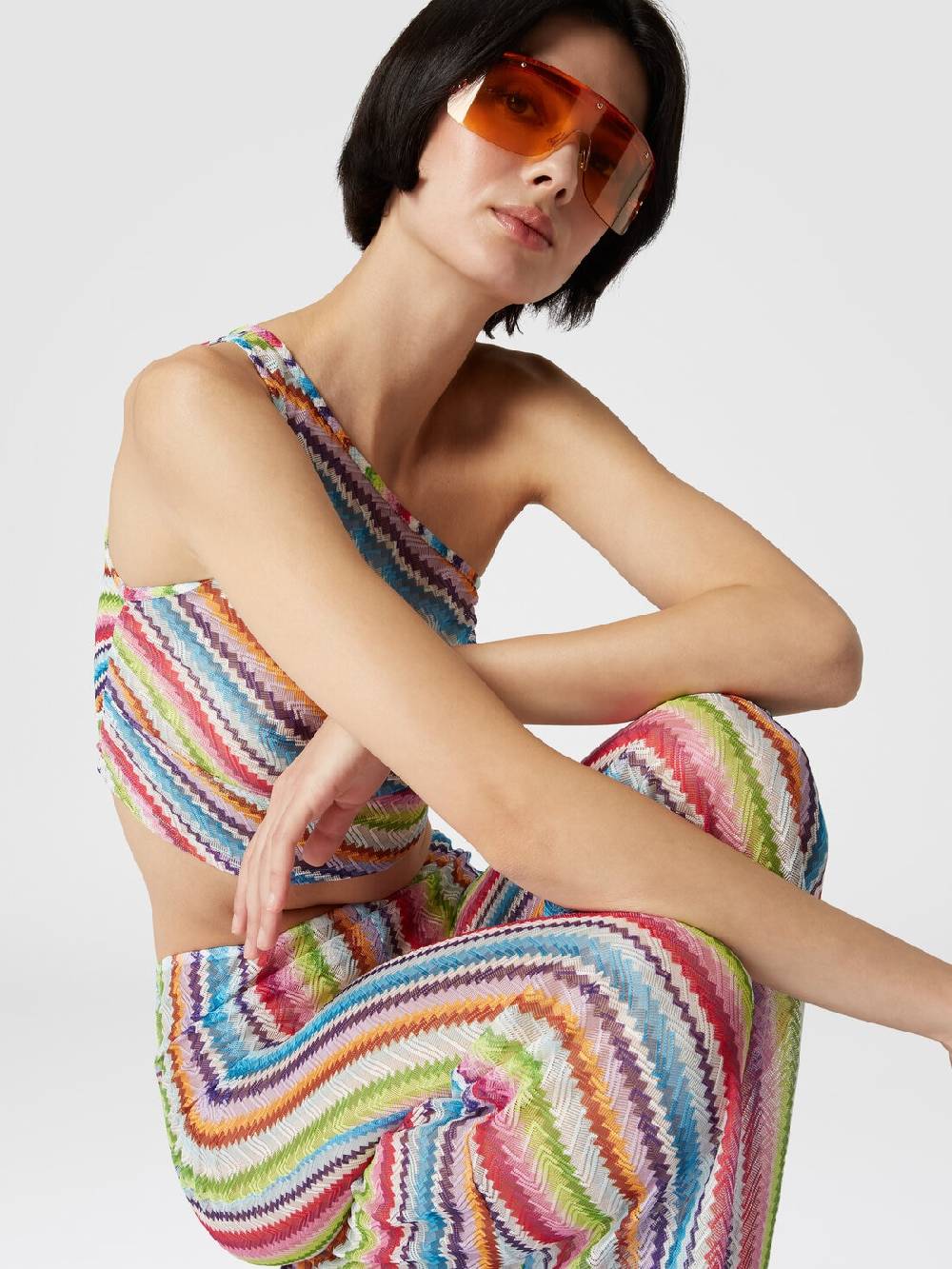 Missoni Pantaloni copricostume a vista bassa stampa zig zag Italy