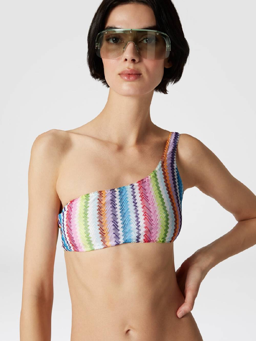 Missoni Bikini monospalla stampa zig zag Italia