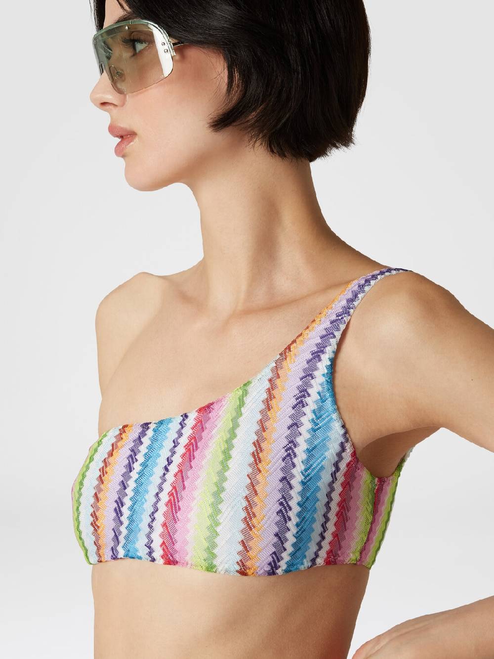 Missoni Bikini monospalla stampa zig zag Italia