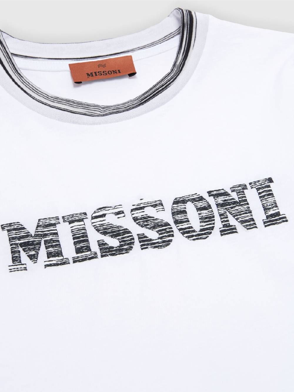 Missoni T-shirt in jersey di cotone con logo Nuovo