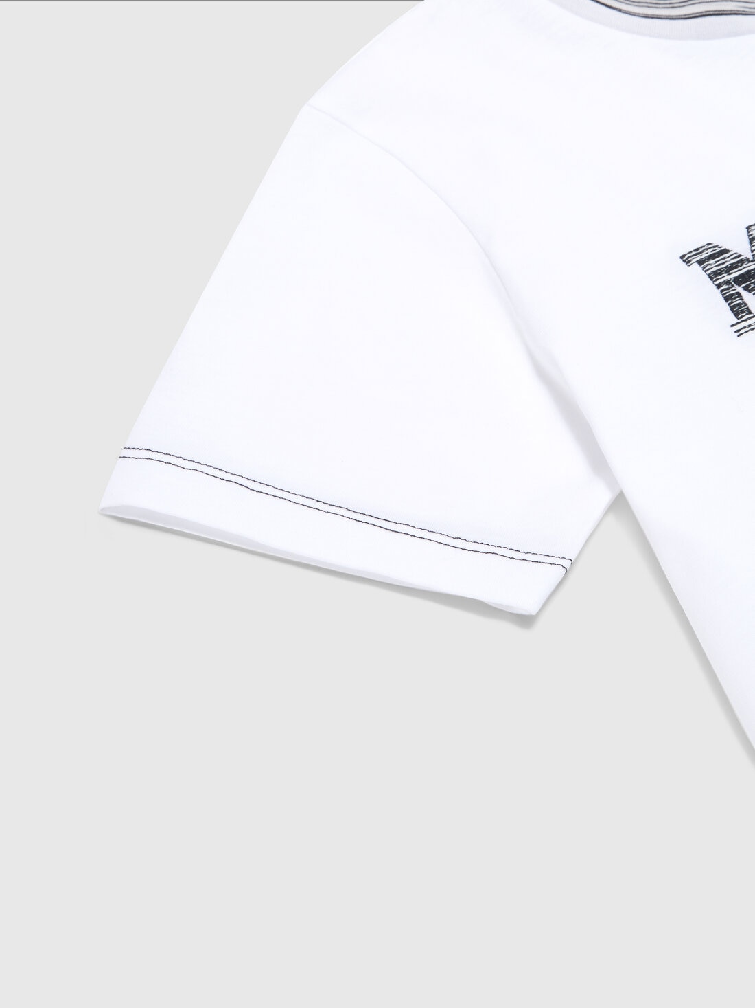Missoni T-shirt in jersey di cotone con logo Nuovo