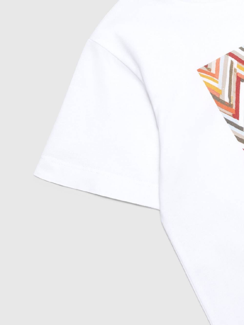 Missoni T-shirt in jersey di cotone con stampa chevron e logo Vendita
