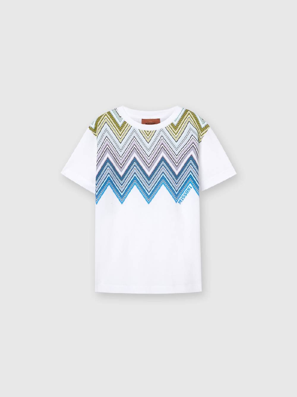 Missoni T-shirt a maniche corte in cotone con stampa chevron Spedizione Gratuita