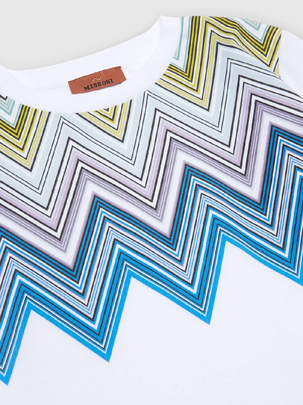 Missoni T-shirt a maniche corte in cotone con stampa chevron Spedizione Gratuita
