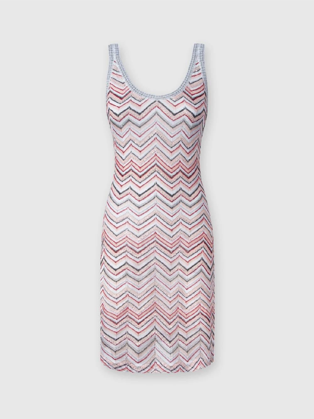 Missoni Mini-abito senza maniche in misto viscosa zig zag con paillettes Fino Al -60%