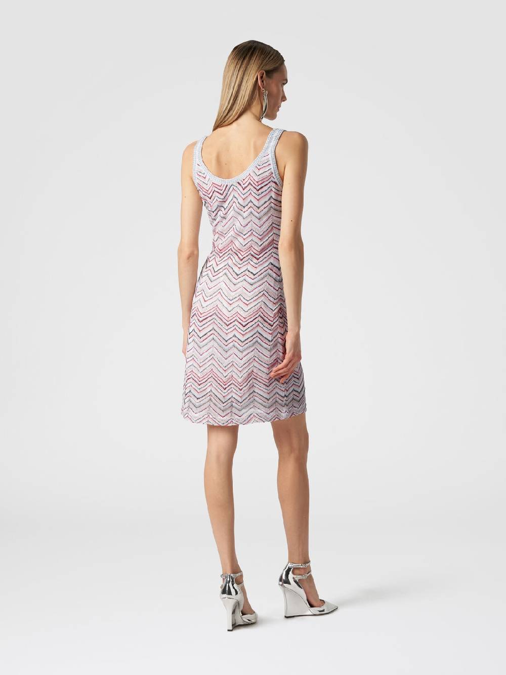 Missoni Mini-abito senza maniche in misto viscosa zig zag con paillettes Fino Al -60%