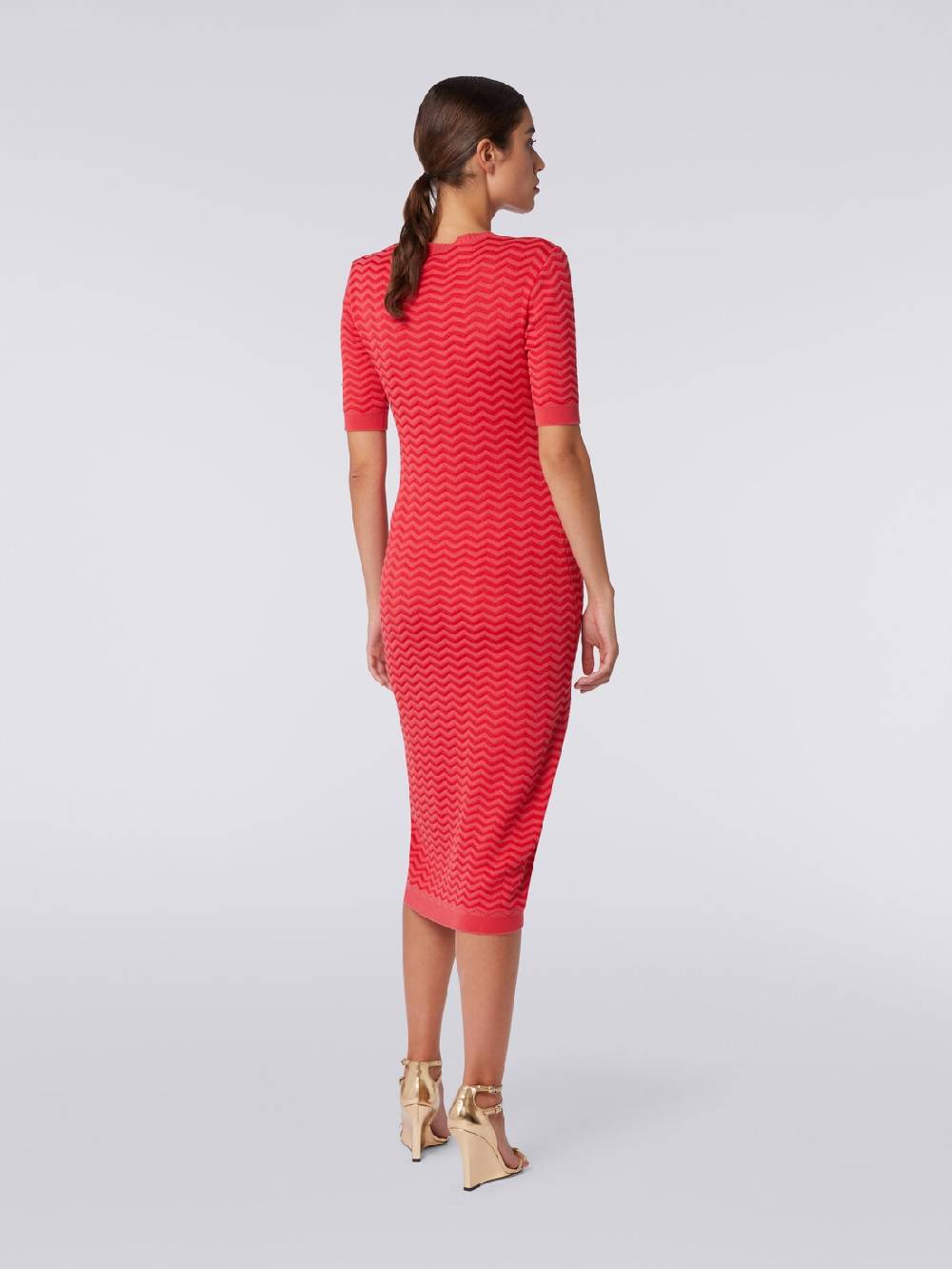 Missoni Abito longuette girocollo in maglia chevron Shopping Online