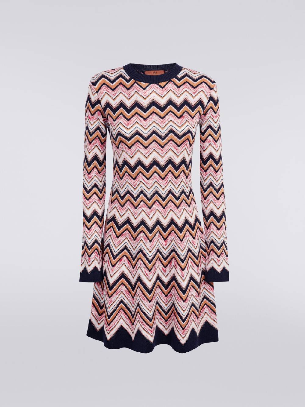 Missoni Abito girocollo a maniche lunghe in maglia zig zag Novità