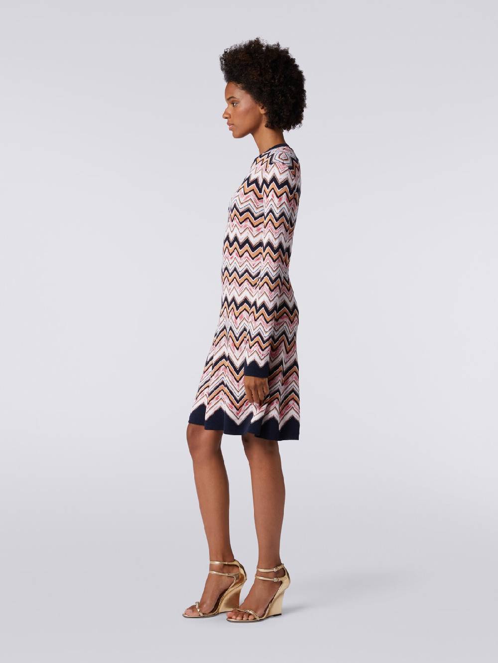 Missoni Abito girocollo a maniche lunghe in maglia zig zag Novità