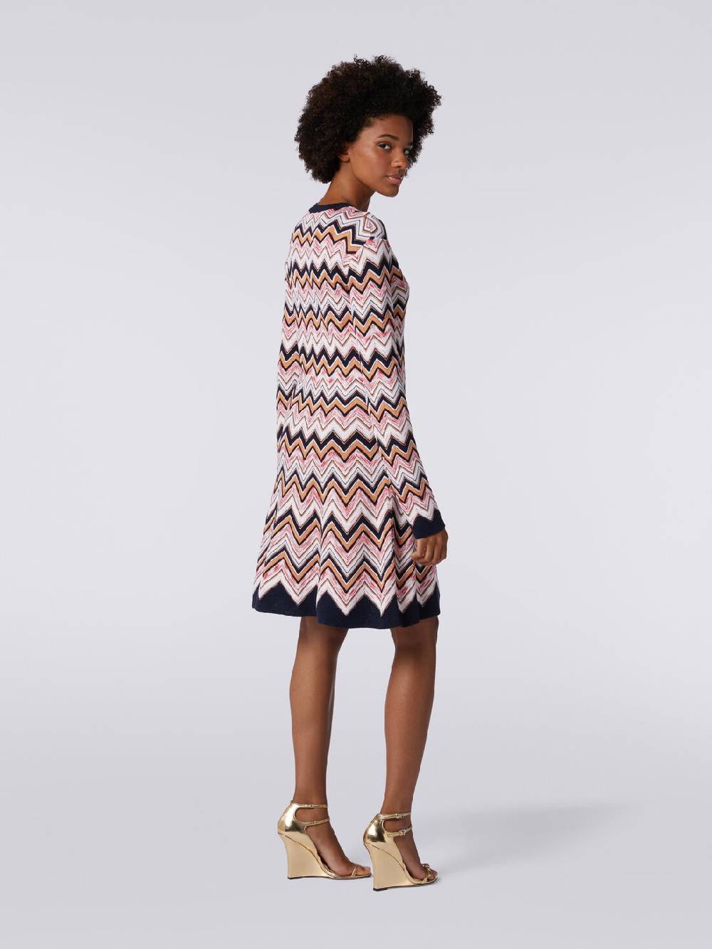Missoni Abito girocollo a maniche lunghe in maglia zig zag Novità