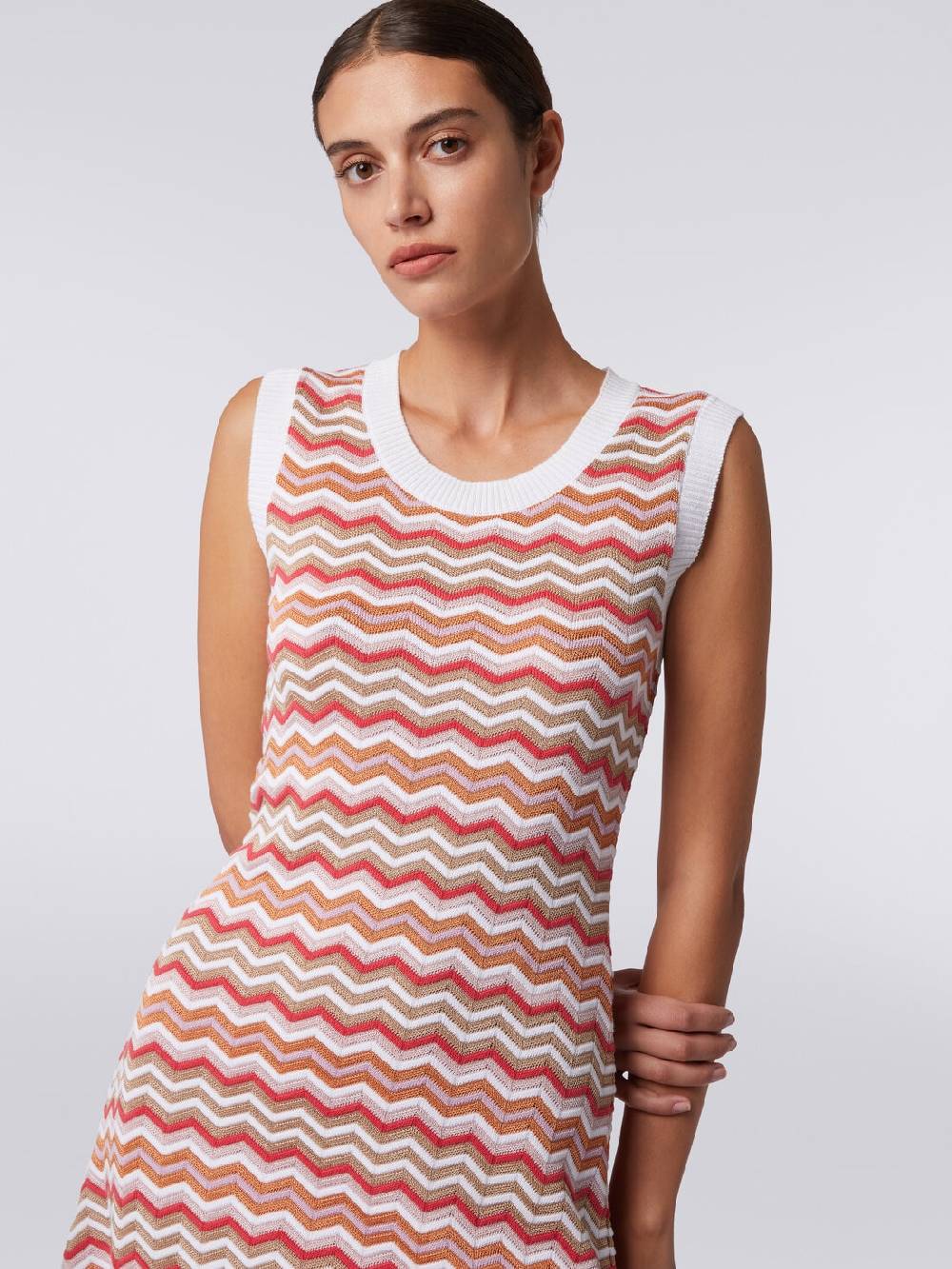 Missoni Abito senza maniche in maglia zig zag Sconto