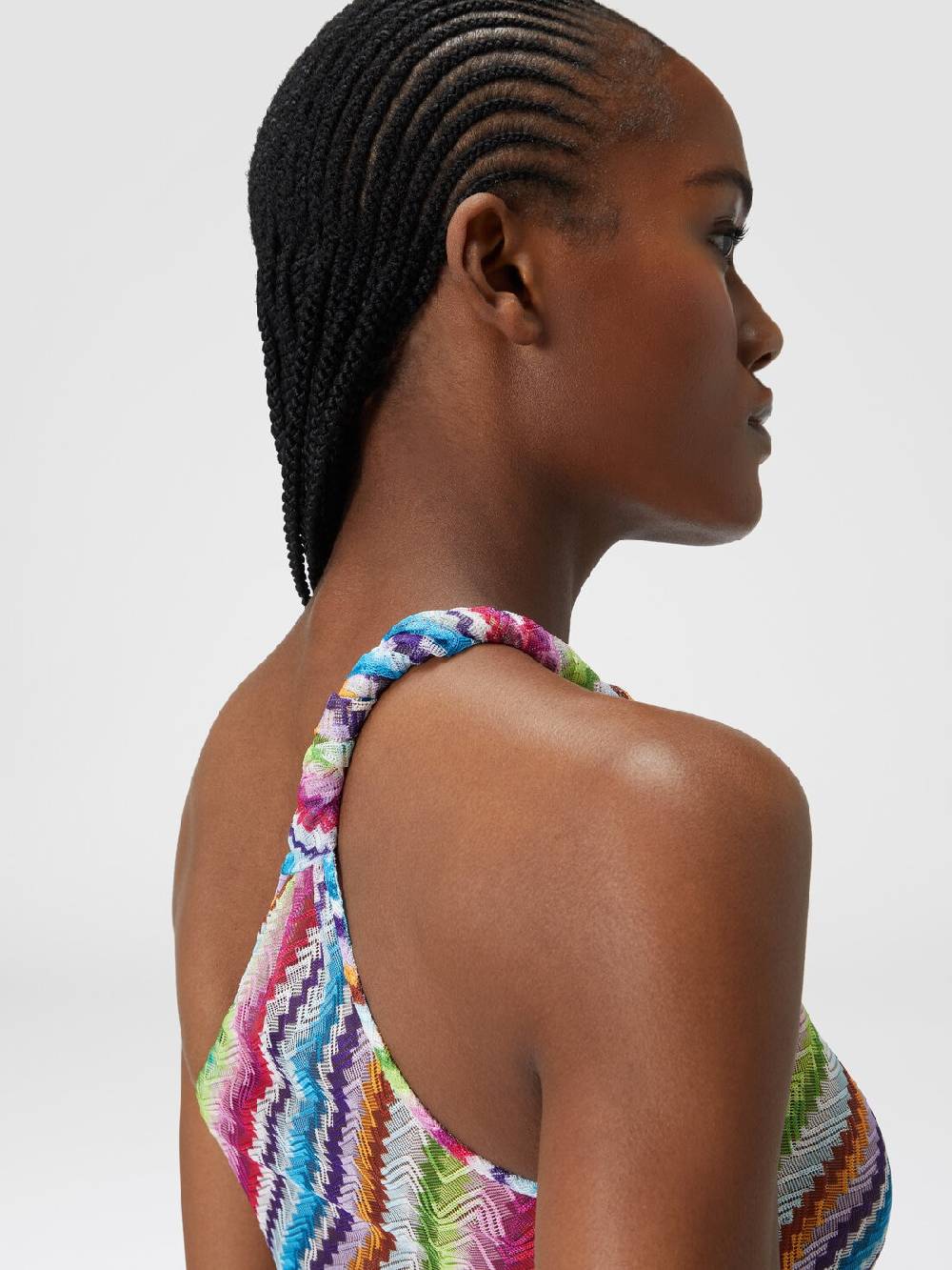 Missoni Abito copricostume stampa zig zag con scollatura a nodo Online