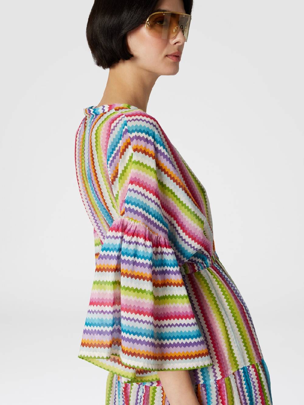 Missoni Abito copricostume lungo a balze stampa zig zag Outlet