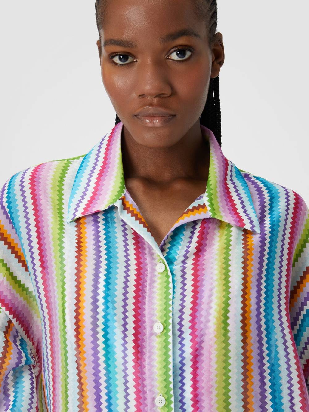 Missoni Camicia oversize in seta e cotone stampata Saldi