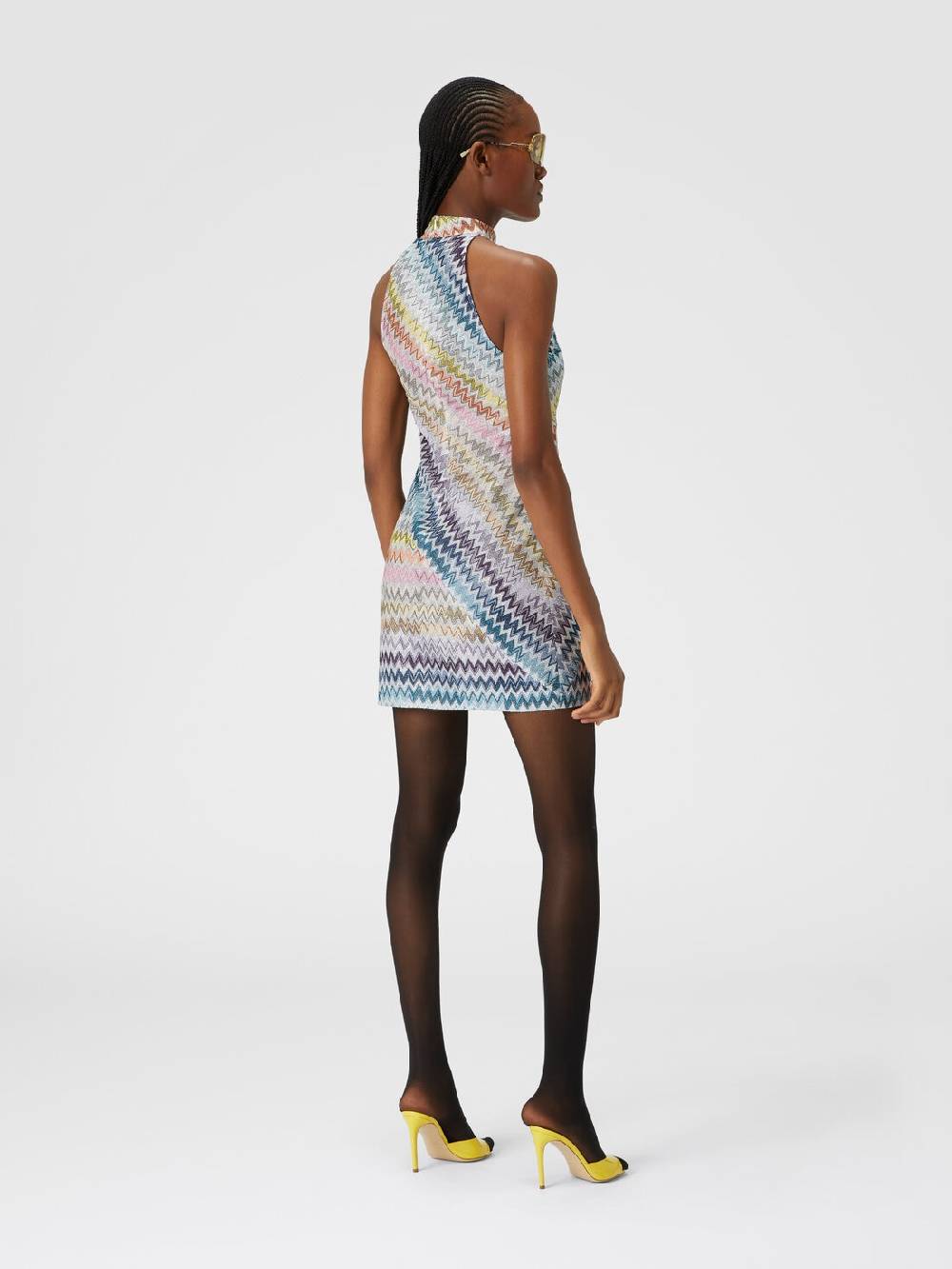 Missoni Mini-abito senza maniche in viscosa zig zag lamé Hotsell