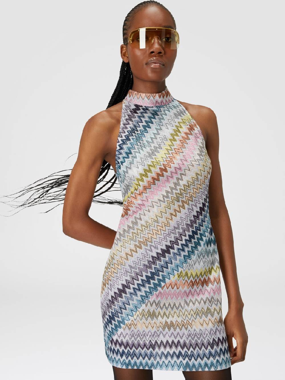 Missoni Mini-abito senza maniche in viscosa zig zag lamé Hotsell