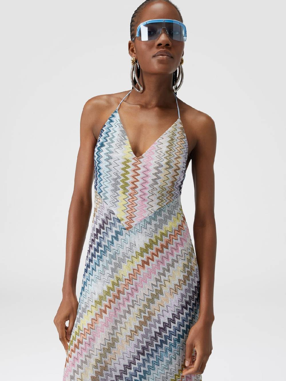 Missoni Slip dress con laccetto sul collo e applicazioni in perle Vendita Calda