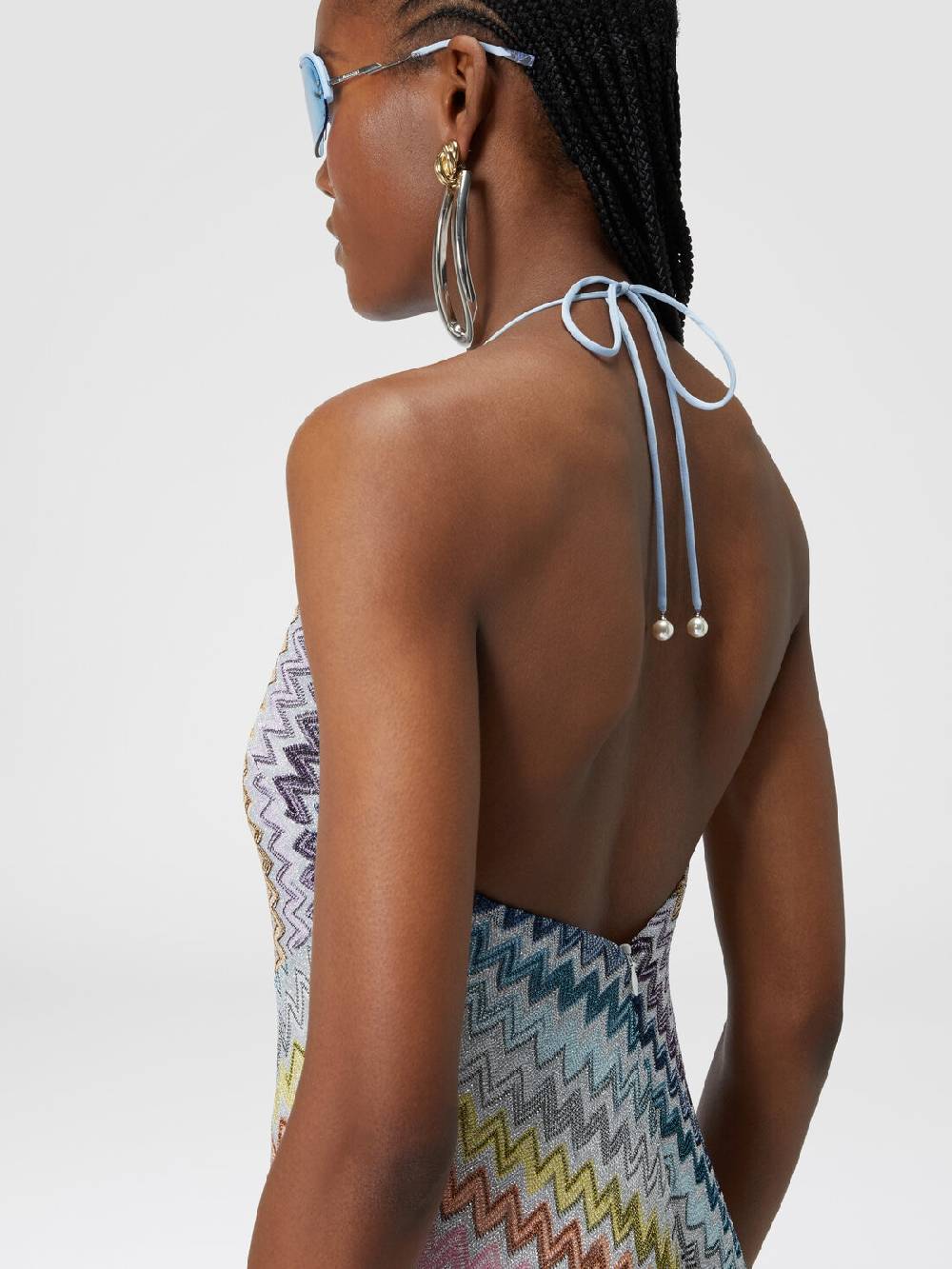 Missoni Slip dress con laccetto sul collo e applicazioni in perle Vendita Calda