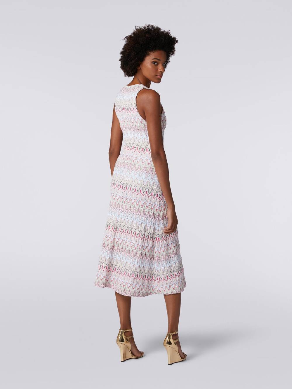 Missoni Abito con scollatura a V in misto viscosa motivo a onde Vendite Flash