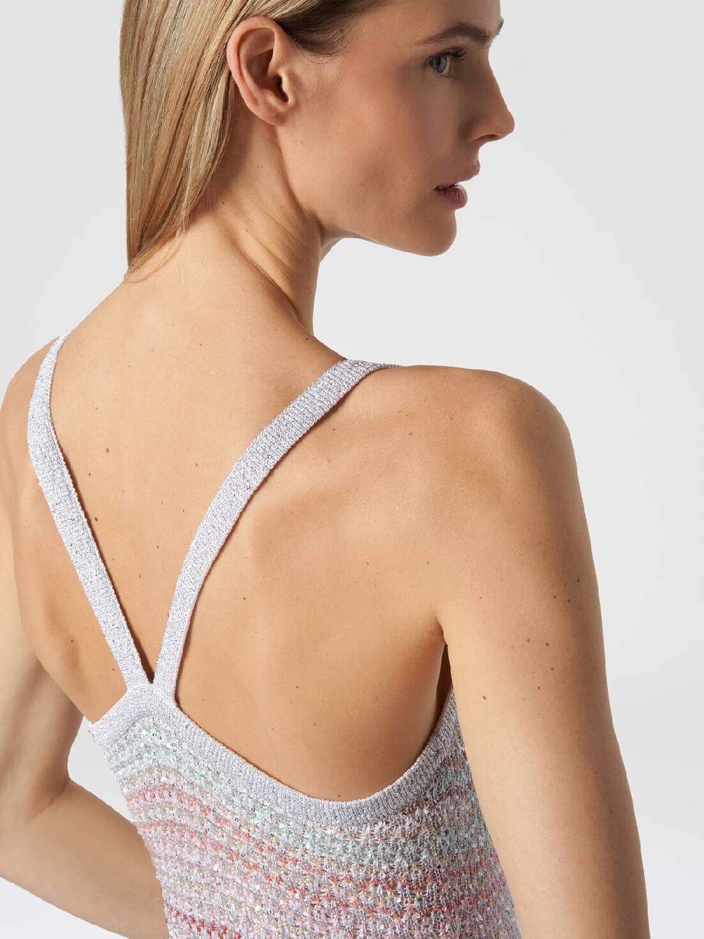 Missoni Abito lungo in maglia zig zag con trama effetto uncinetto Negozio