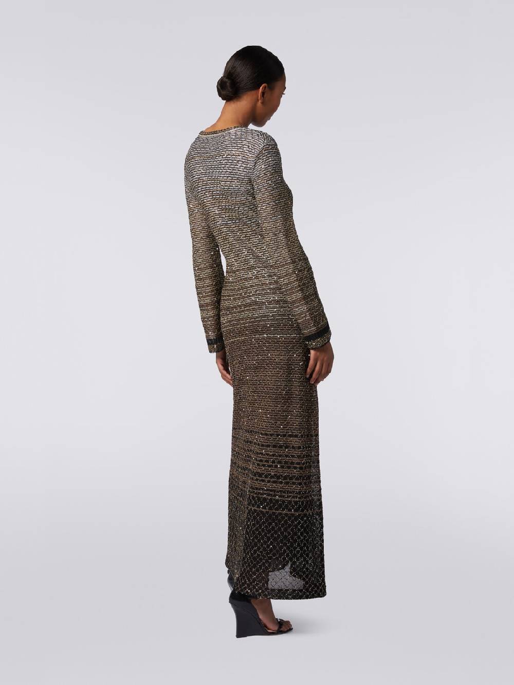 Missoni Abito lungo in maglia dégradé con paillettes Nuova