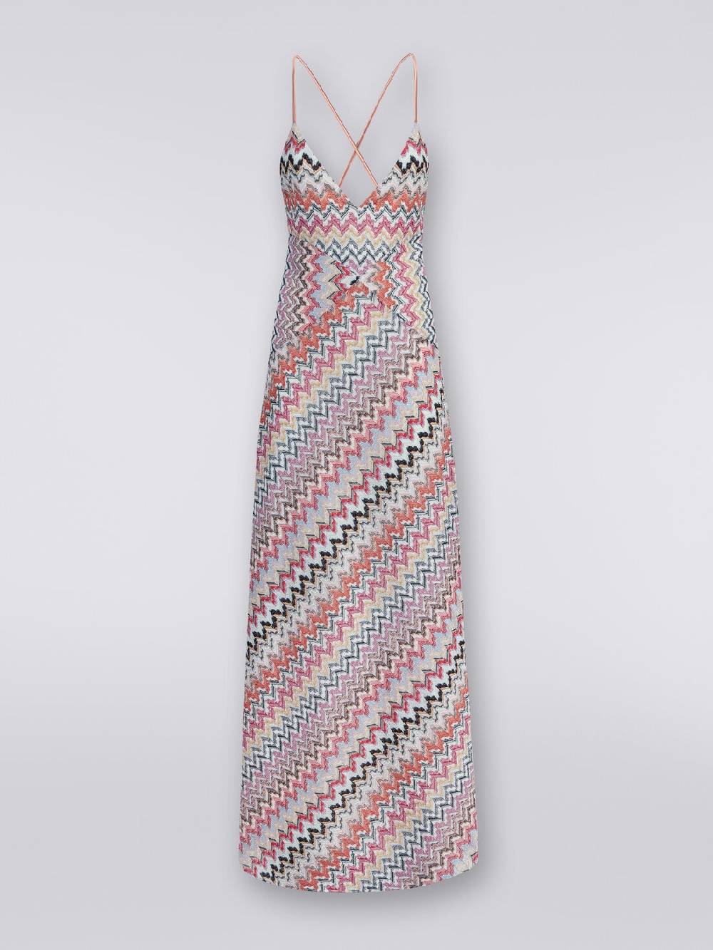 Missoni Abito lungo in misto viscosa patchwork con lurex Moda