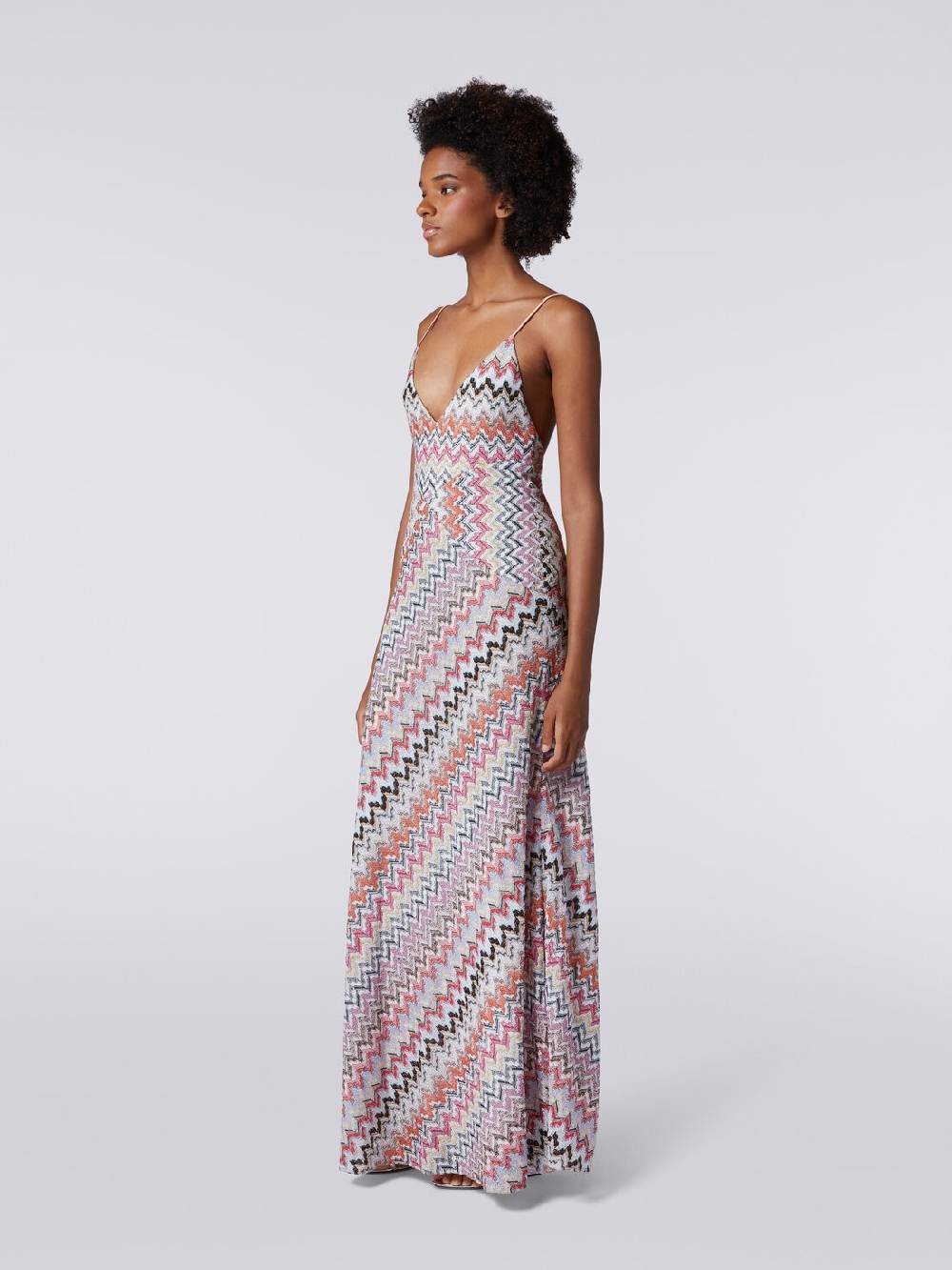 Missoni Abito lungo in misto viscosa patchwork con lurex Moda
