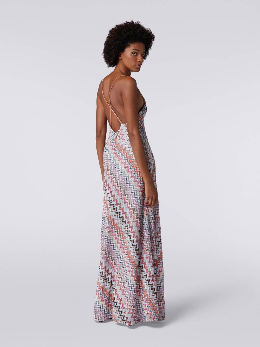 Missoni Abito lungo in misto viscosa patchwork con lurex Moda