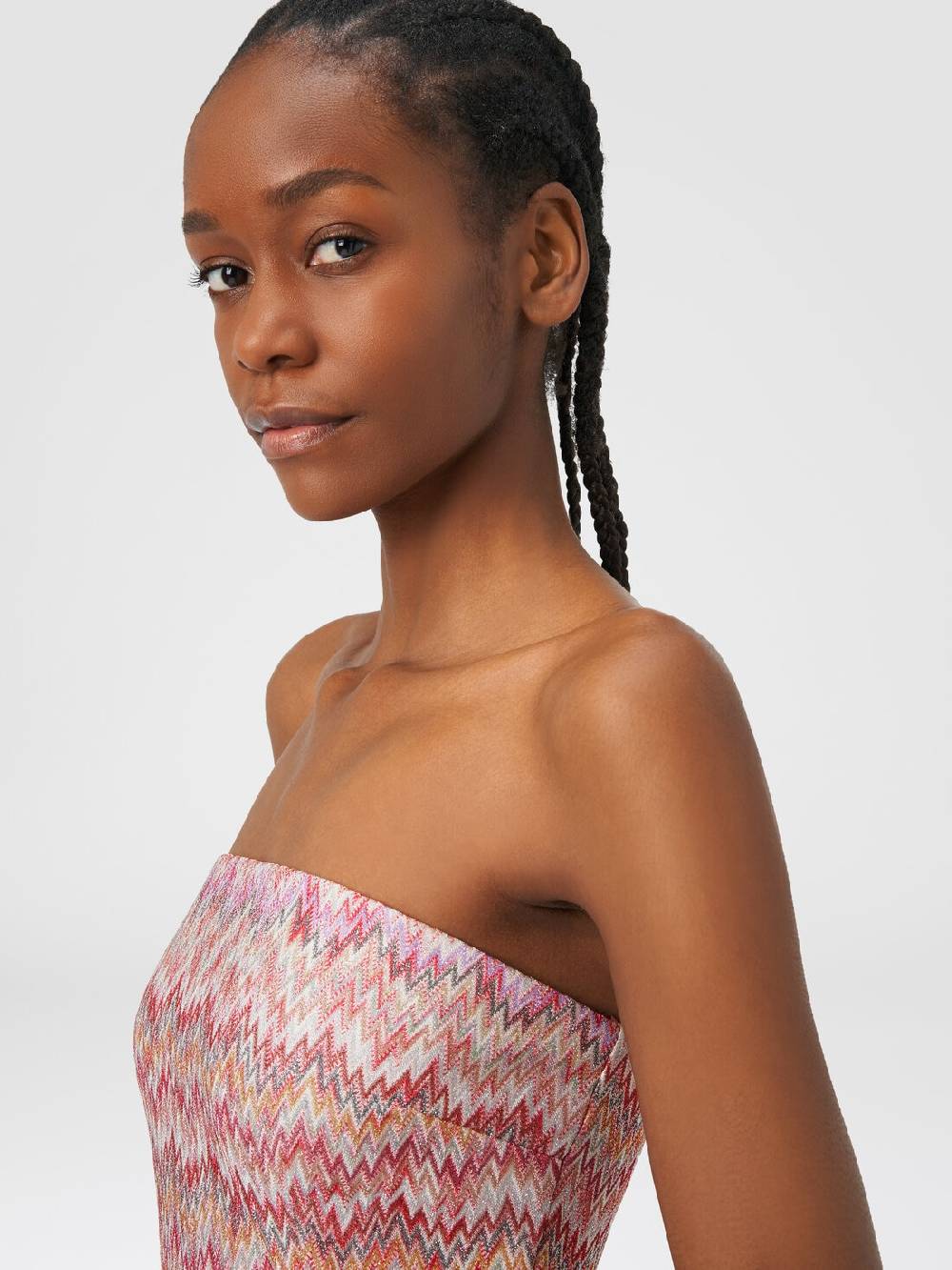 Missoni Mini-abito in viscosa lamé chevron 2025