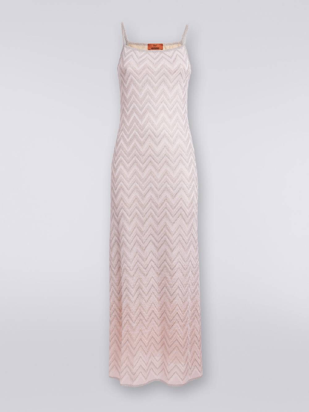 Missoni Abito lungo senza maniche in viscosa lamé zig zag Italia