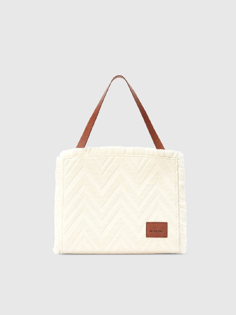 Missoni Tote bag in misto cotone chevron In Linea