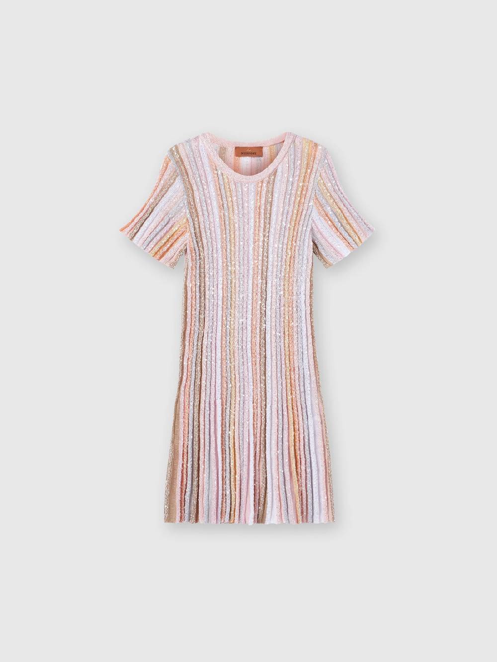 Missoni Abito a maniche corte in maglia di viscosa plissée Vendita