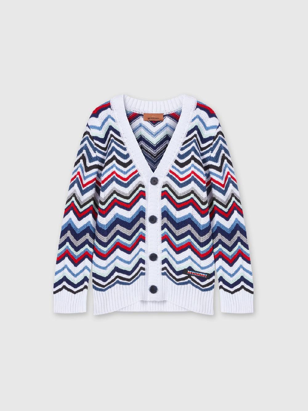 Missoni Cardigan in maglia di cotone chevron Acquista Ora
