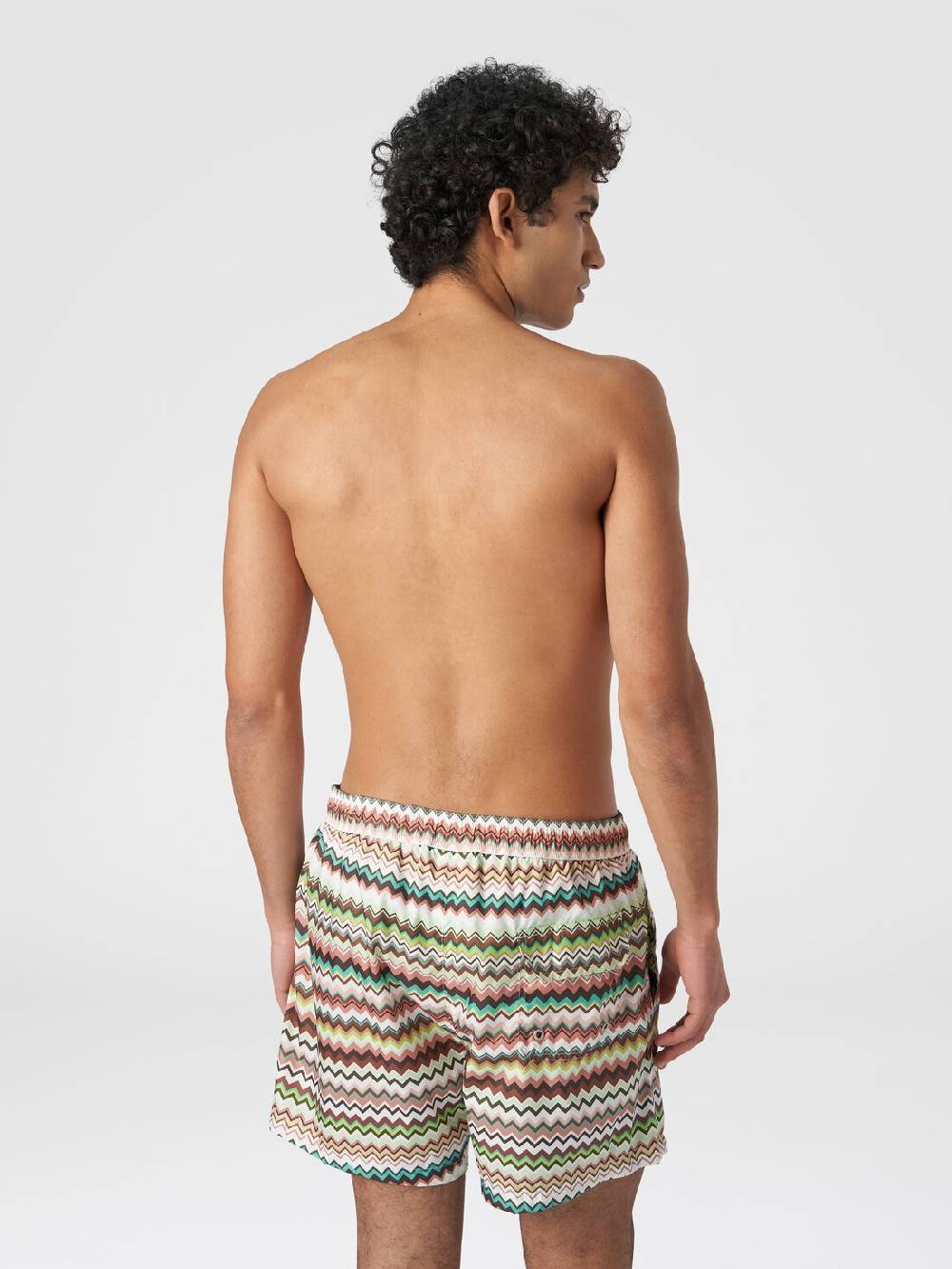 Missoni Boxer mare in nylon stampa zig zag Offerta migliore