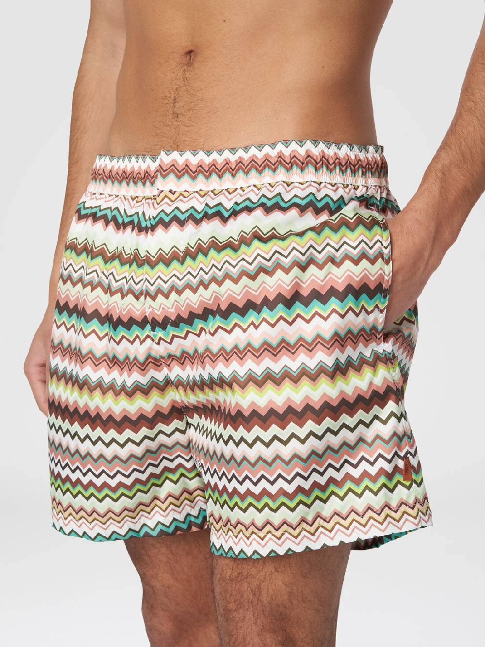 Missoni Boxer mare in nylon stampa zig zag Offerta migliore