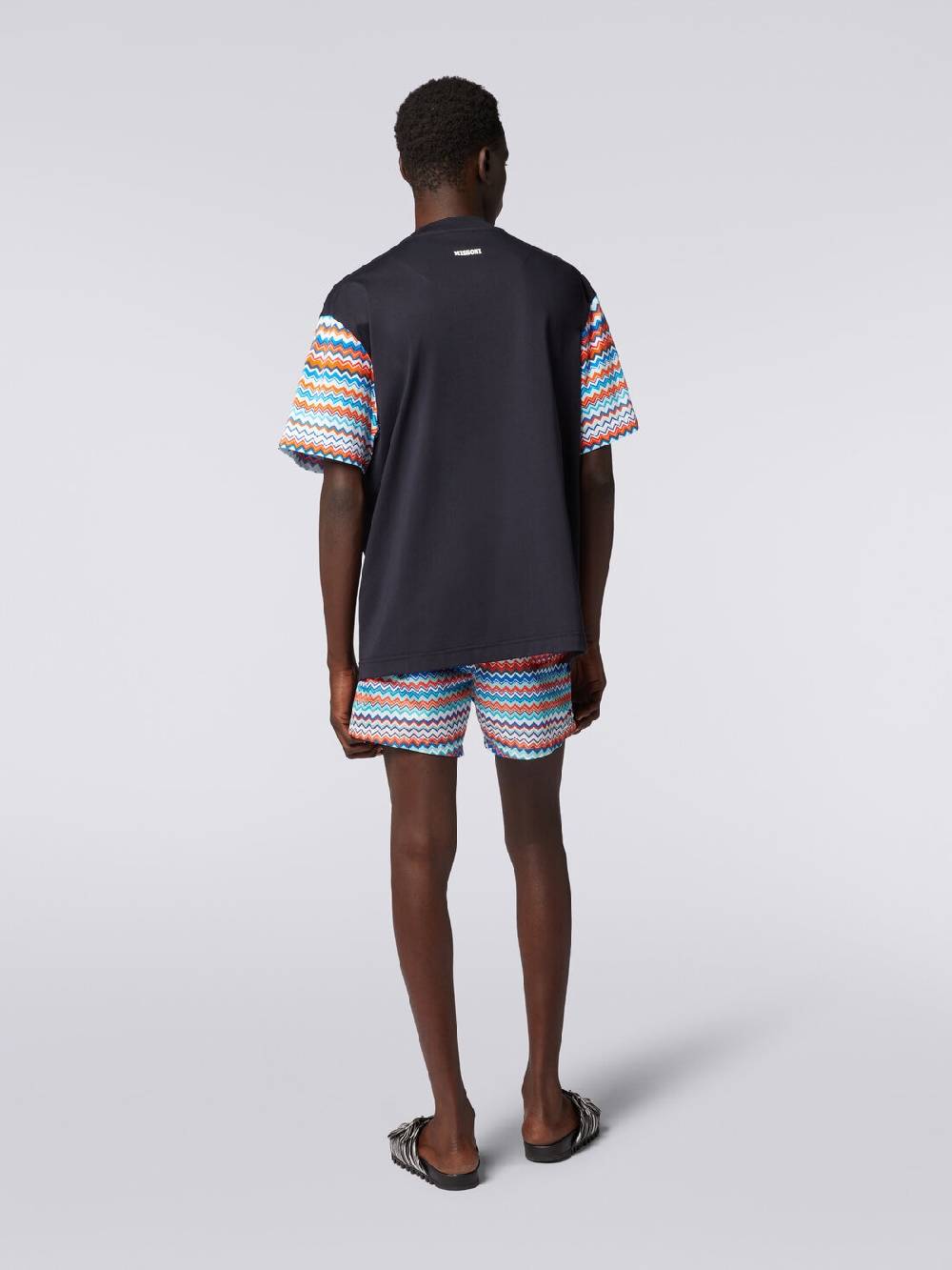 Missoni T-shirt oversize in cotone con inserti zig zag Affare Del Giorno