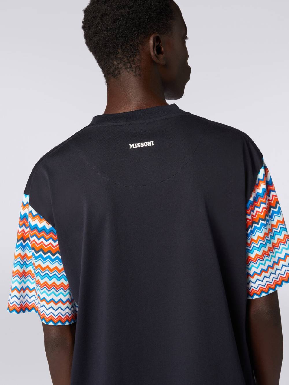 Missoni T-shirt oversize in cotone con inserti zig zag Affare Del Giorno