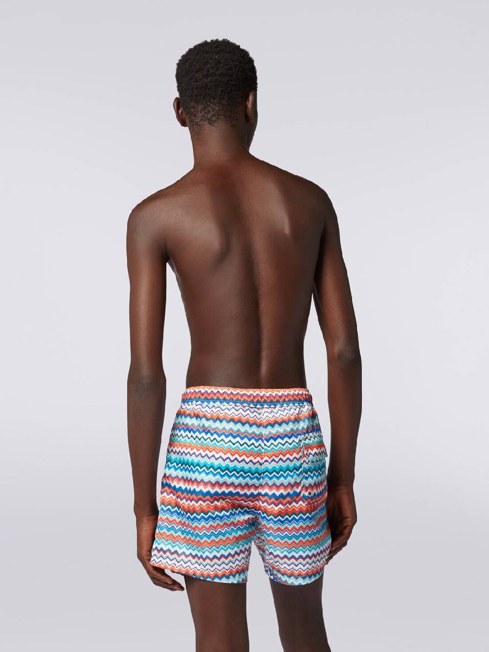 Missoni Boxer mare in nylon stampa zig zag Prezzo Ridotto