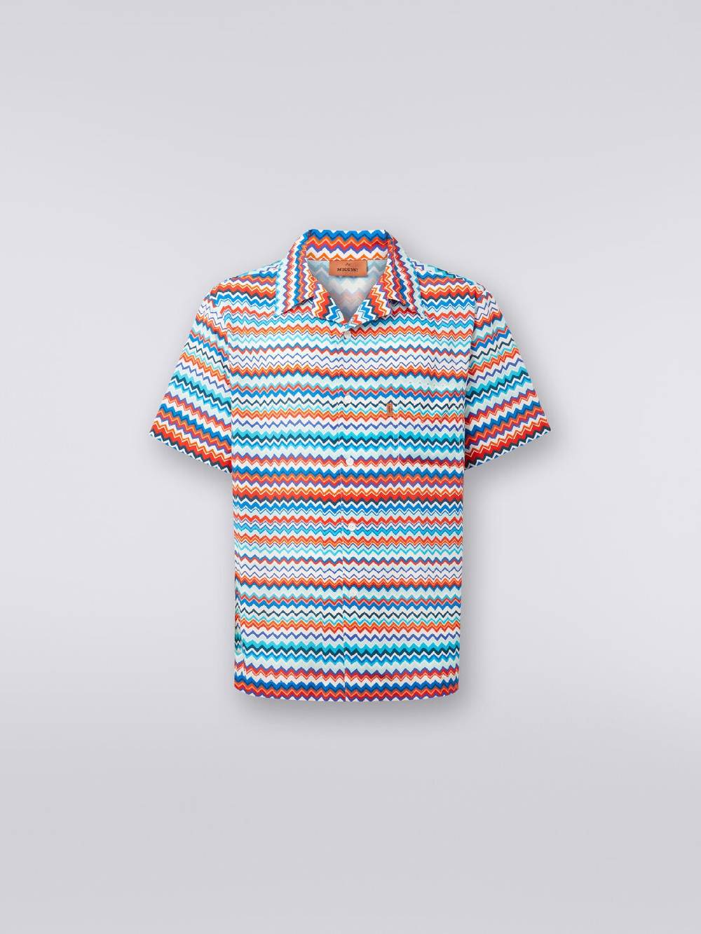 Missoni Camicia a maniche corte modello bowling in viscosa zig zag Sottocosto