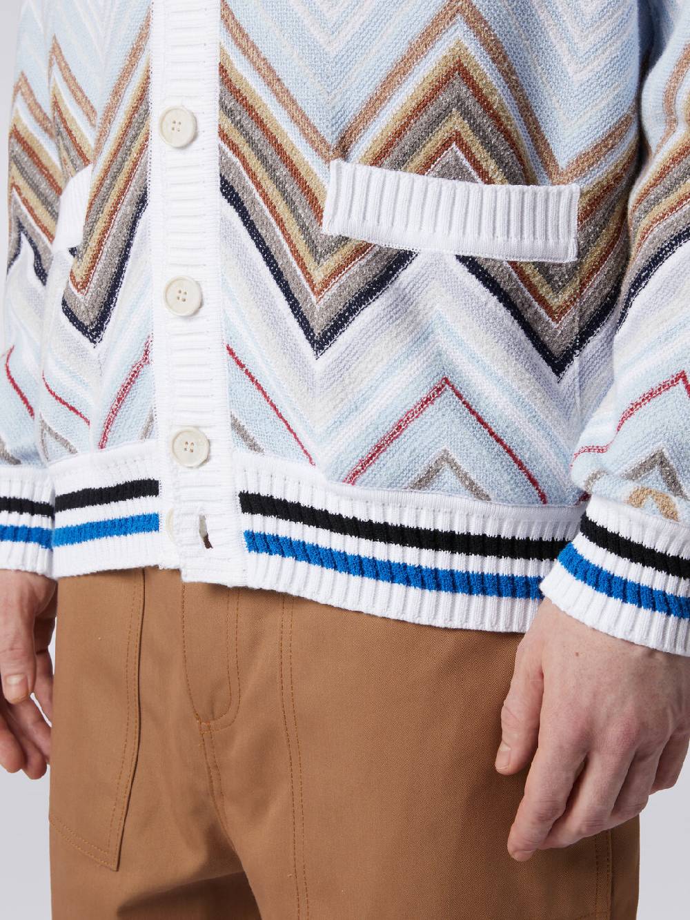 Missoni Cardigan in misto cotone chevron Novità