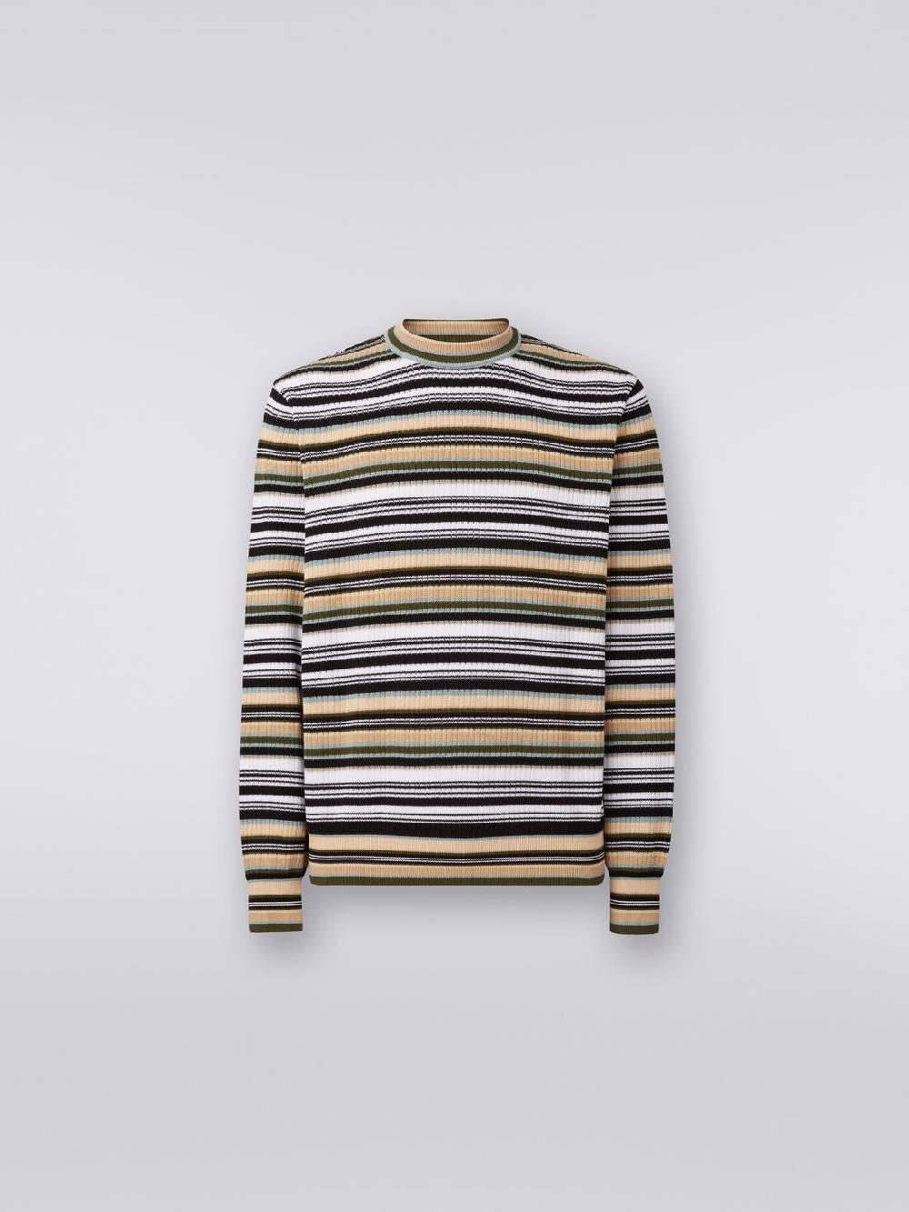 Missoni Pullover girocollo in cotone a righe Presa