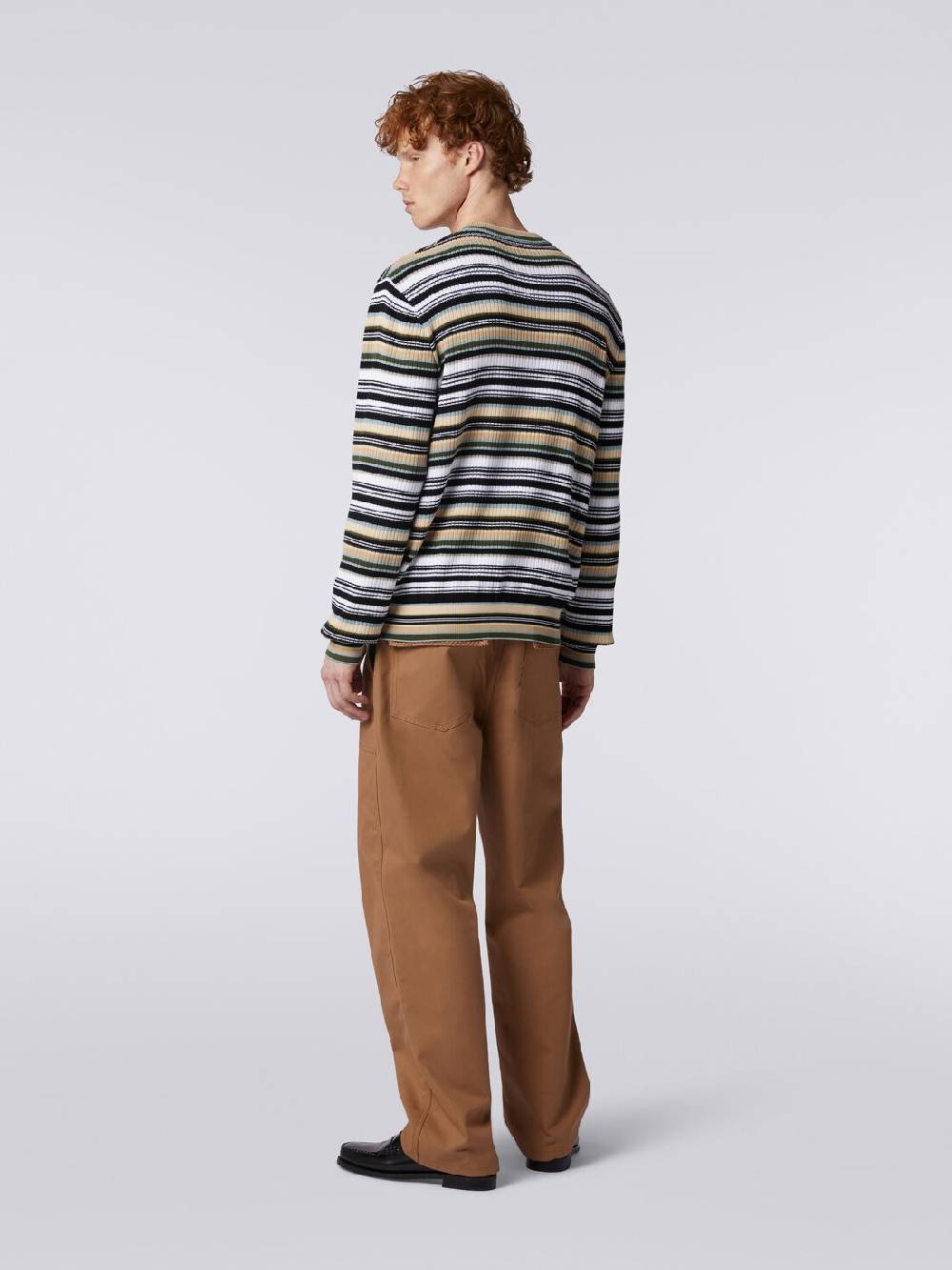 Missoni Pullover girocollo in cotone a righe Presa